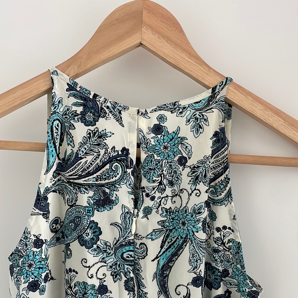 Green floral maxi dress -LOFT